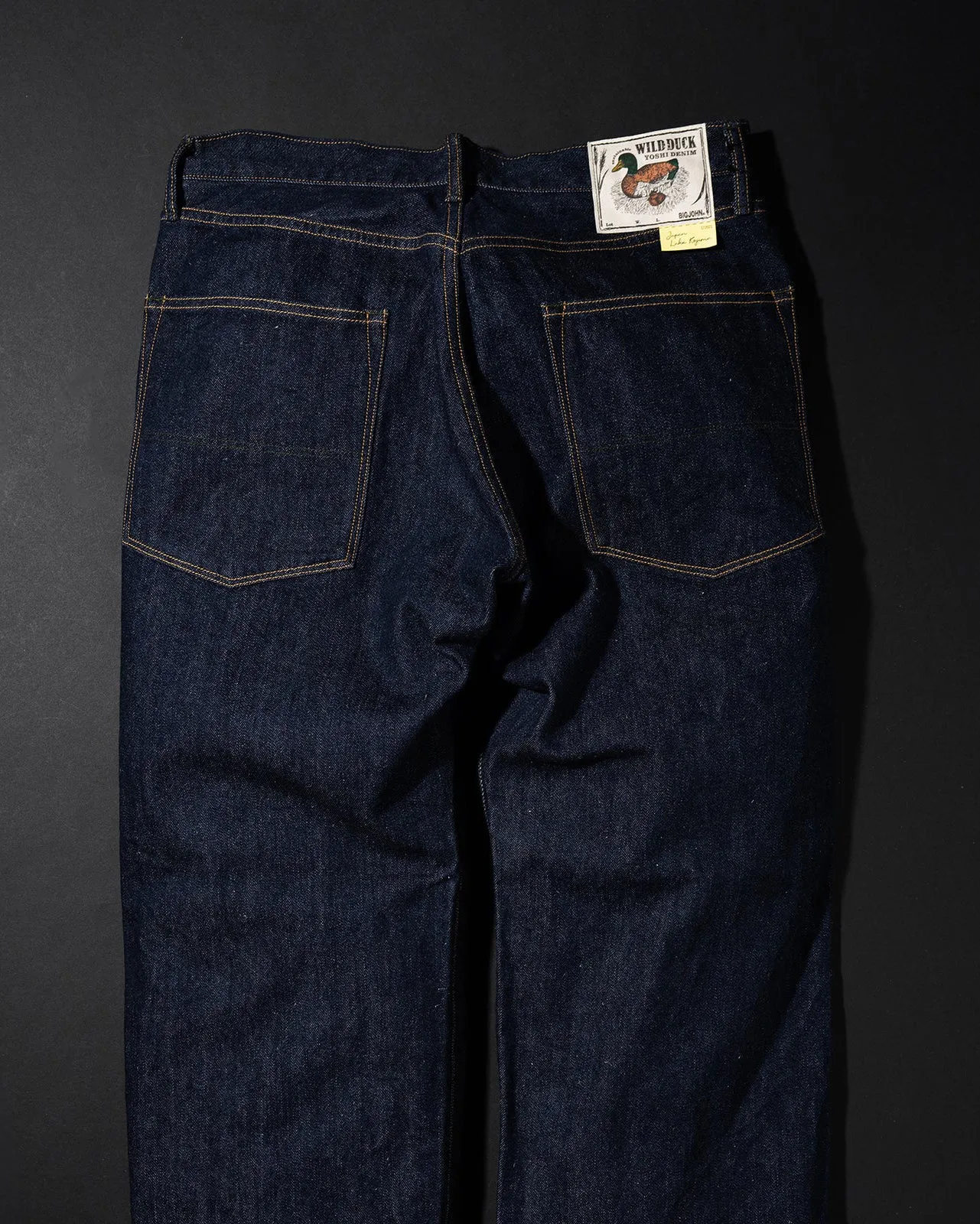Big John Green Label M1011RC Wild Duck Yoshi Denim Wide Straight Selvedge Jeans - Indigo Onewash