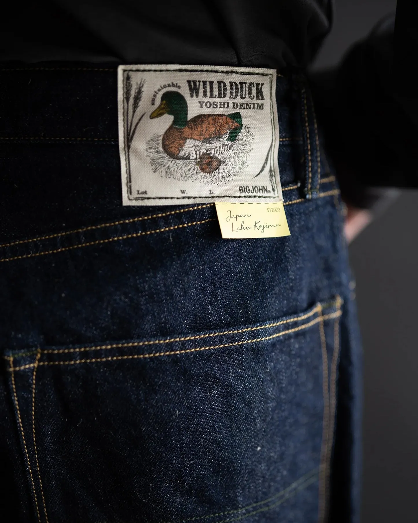 Big John Green Label M1011RC Wild Duck Yoshi Denim Wide Straight Selvedge Jeans - Indigo Onewash