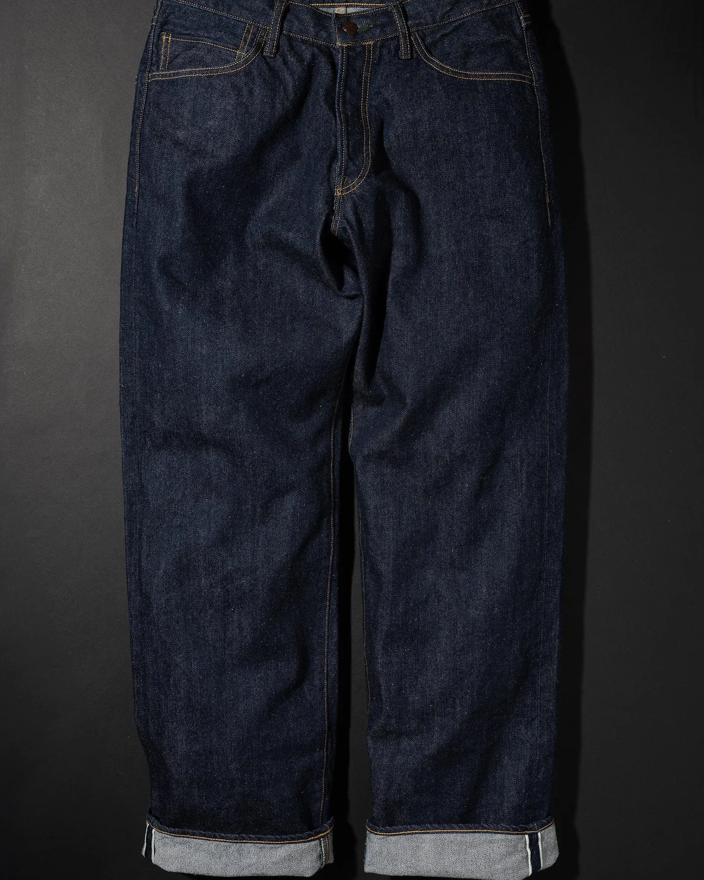Big John Green Label M1011RC Wild Duck Yoshi Denim Wide Straight Selvedge Jeans - Indigo Onewash