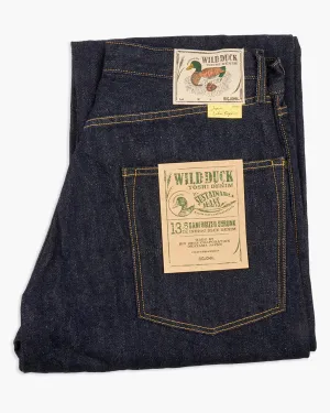 Big John Green Label M1011RC Wild Duck Yoshi Denim Wide Straight Selvedge Jeans - Indigo Onewash