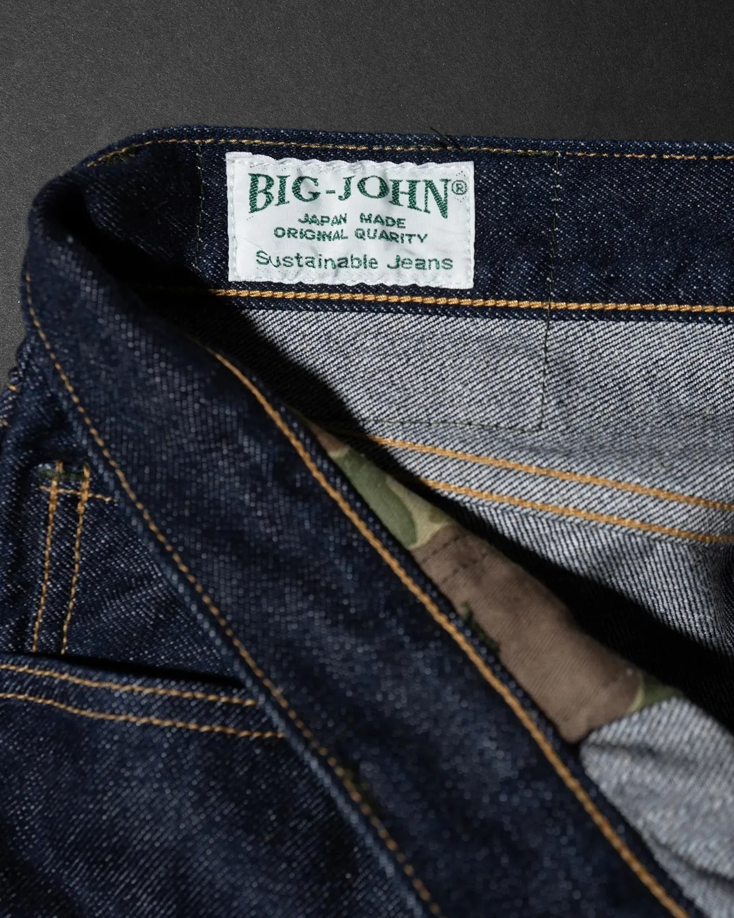Big John Green Label M1011RC Wild Duck Yoshi Denim Wide Straight Selvedge Jeans - Indigo Onewash