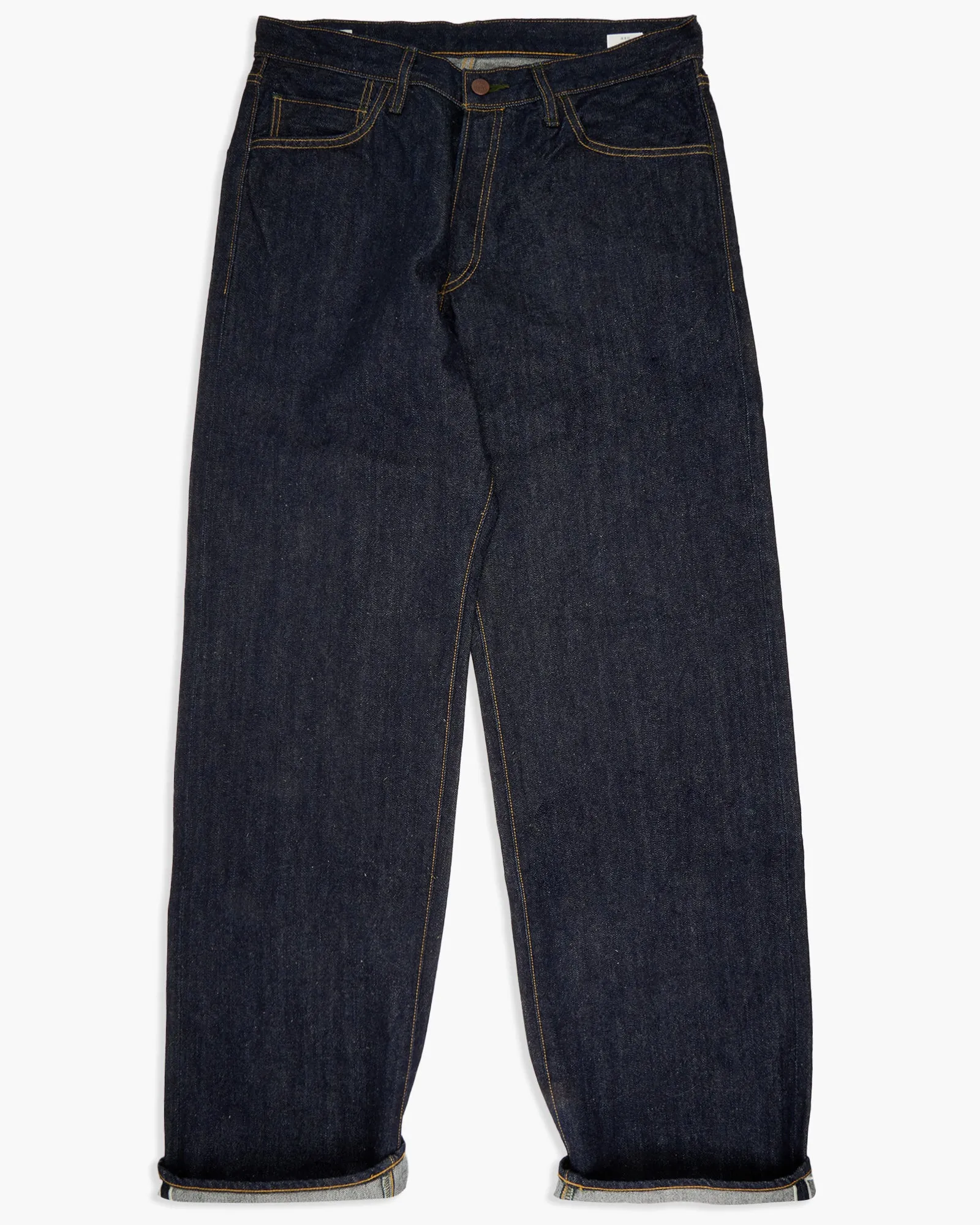 Big John Green Label M1011RC Wild Duck Yoshi Denim Wide Straight Selvedge Jeans - Indigo Onewash