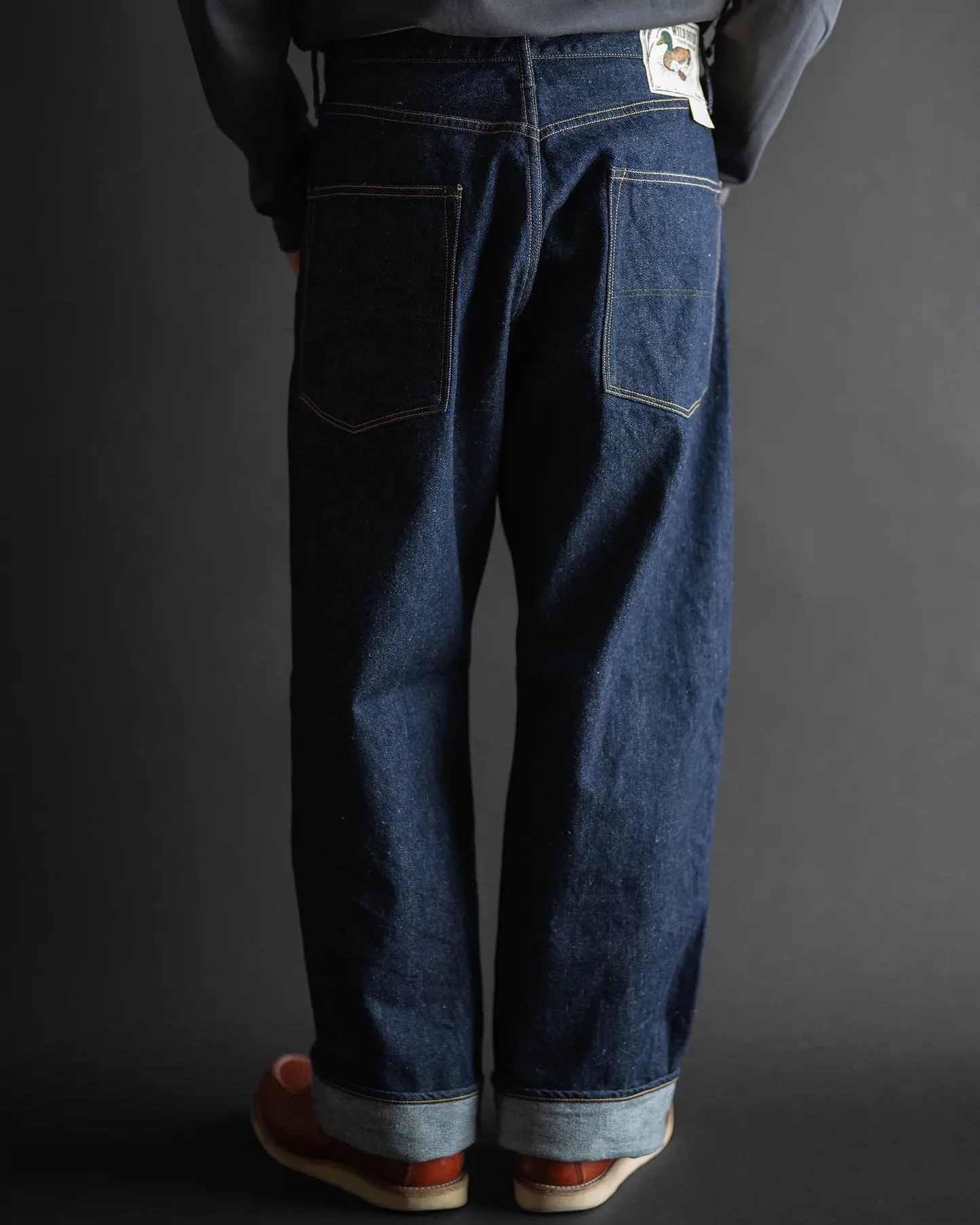 Big John Green Label M1011RC Wild Duck Yoshi Denim Wide Straight Selvedge Jeans - Indigo Onewash