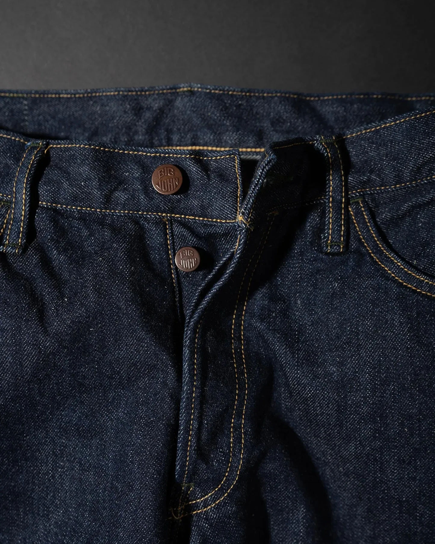 Big John Green Label M1011RC Wild Duck Yoshi Denim Wide Straight Selvedge Jeans - Indigo Onewash