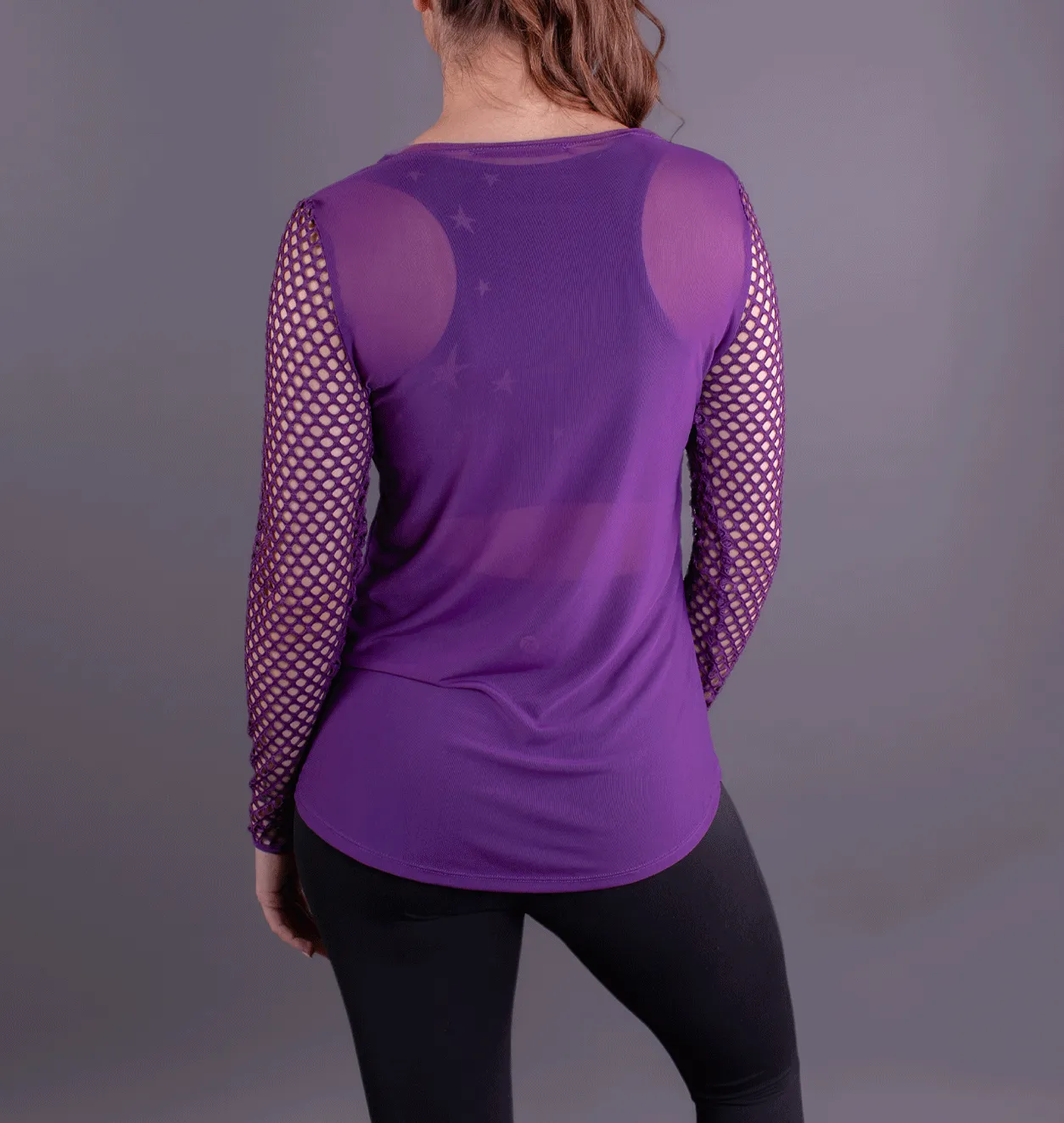 Big Mesh Long Sleeved Tee Purple