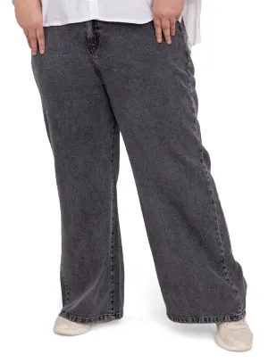 Black 1 Plus Size-Wide Jeans
