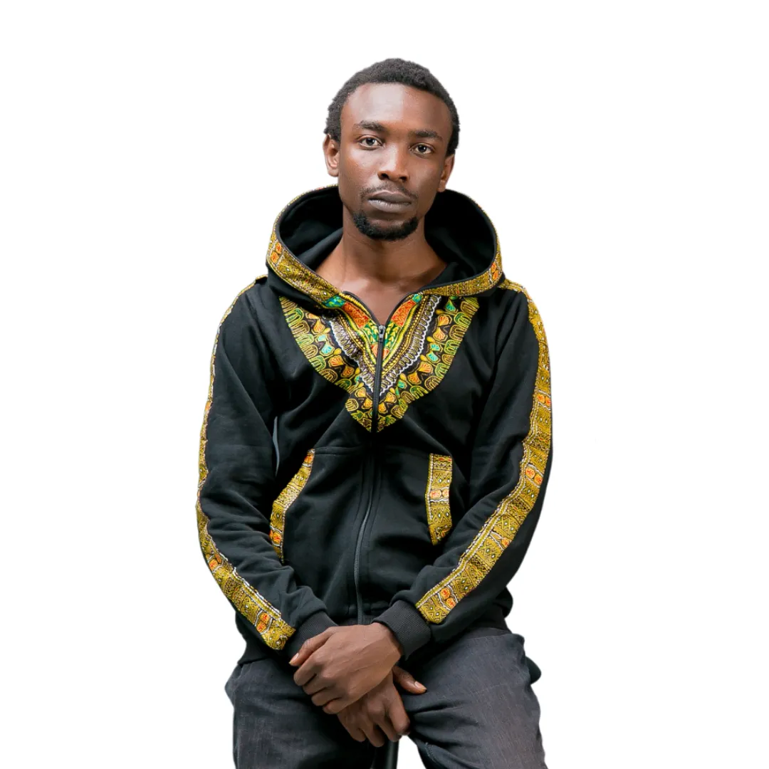 Black ankara hoodies