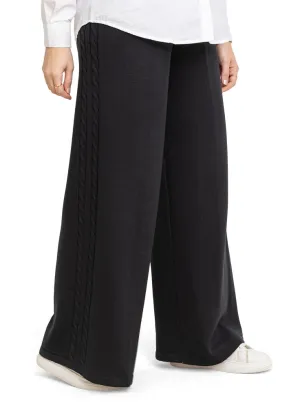 Black Plexus Knit Pant