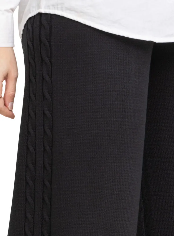 Black Plexus Knit Pant