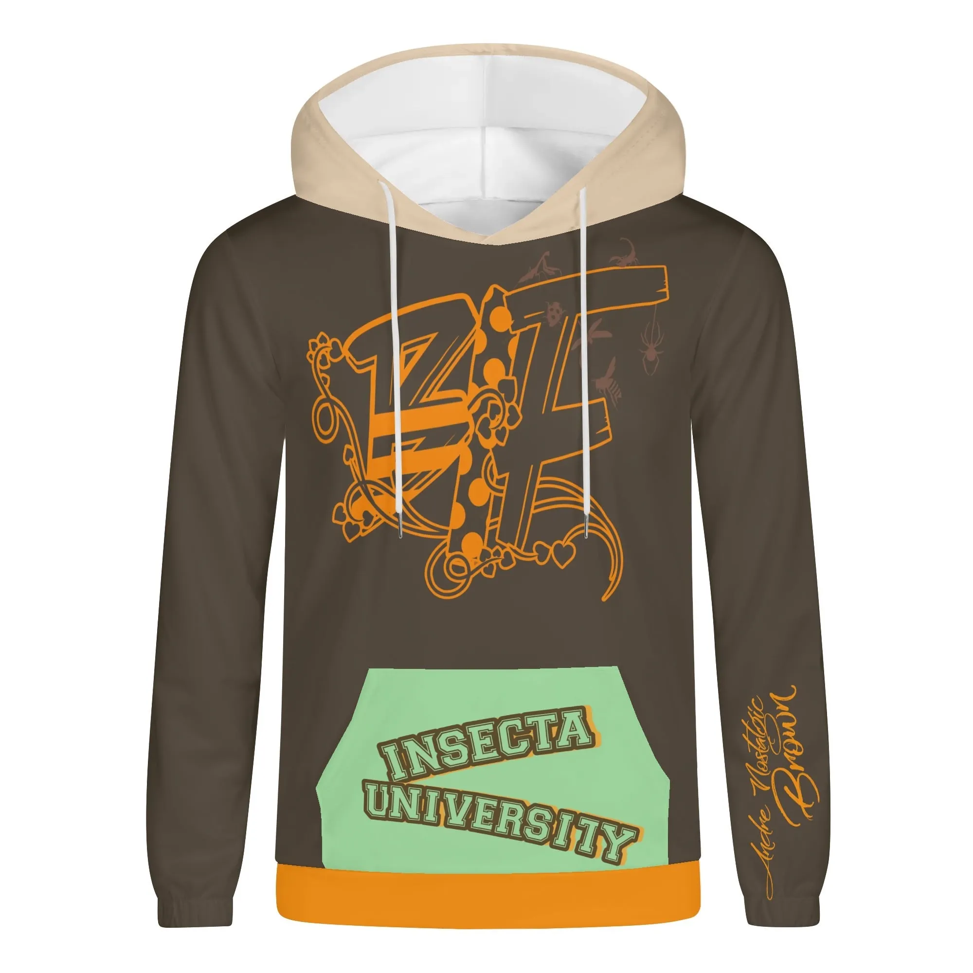 Blk Insct Famili Mens Lightweight All Over Print Hoodie