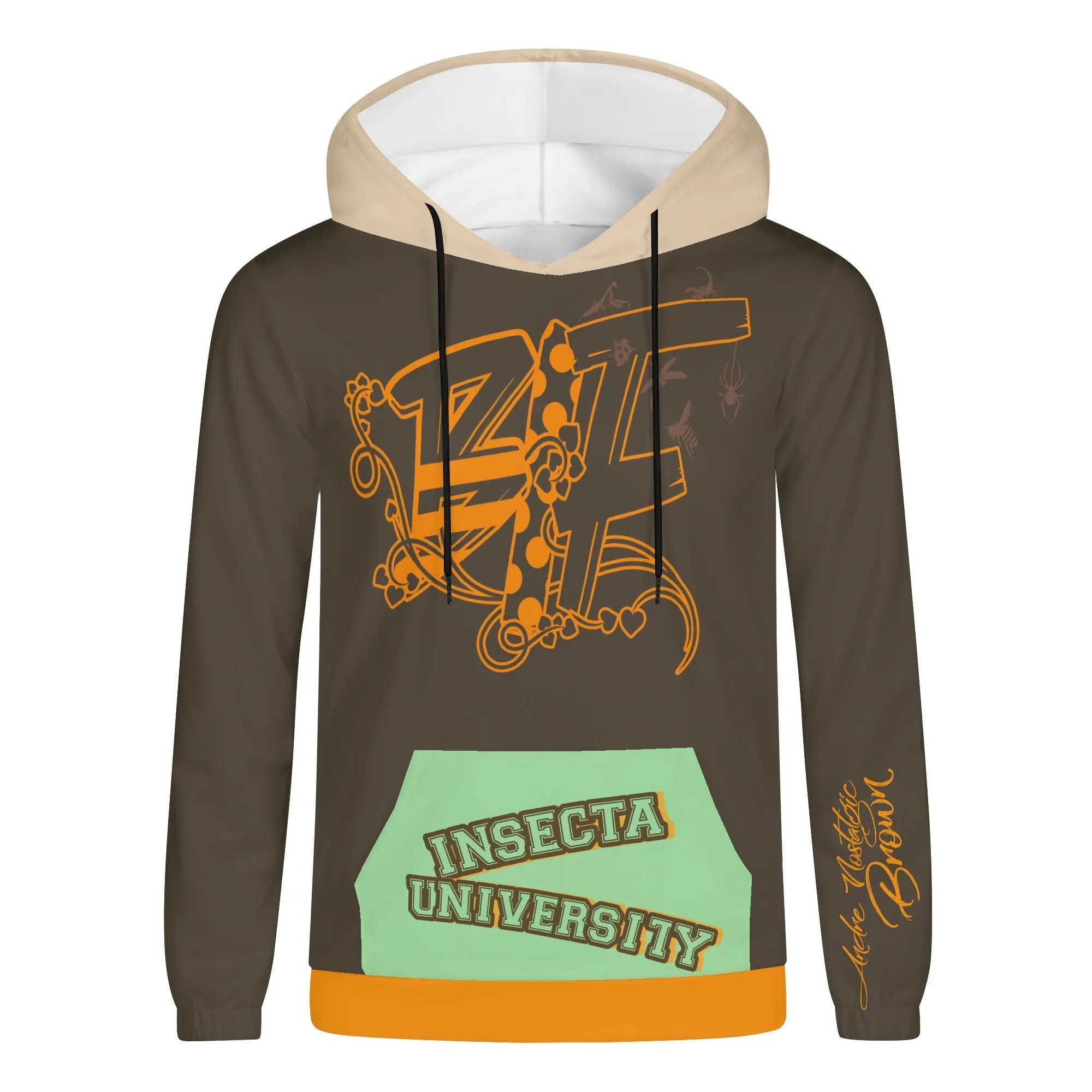 Blk Insct Famili Mens Lightweight All Over Print Hoodie