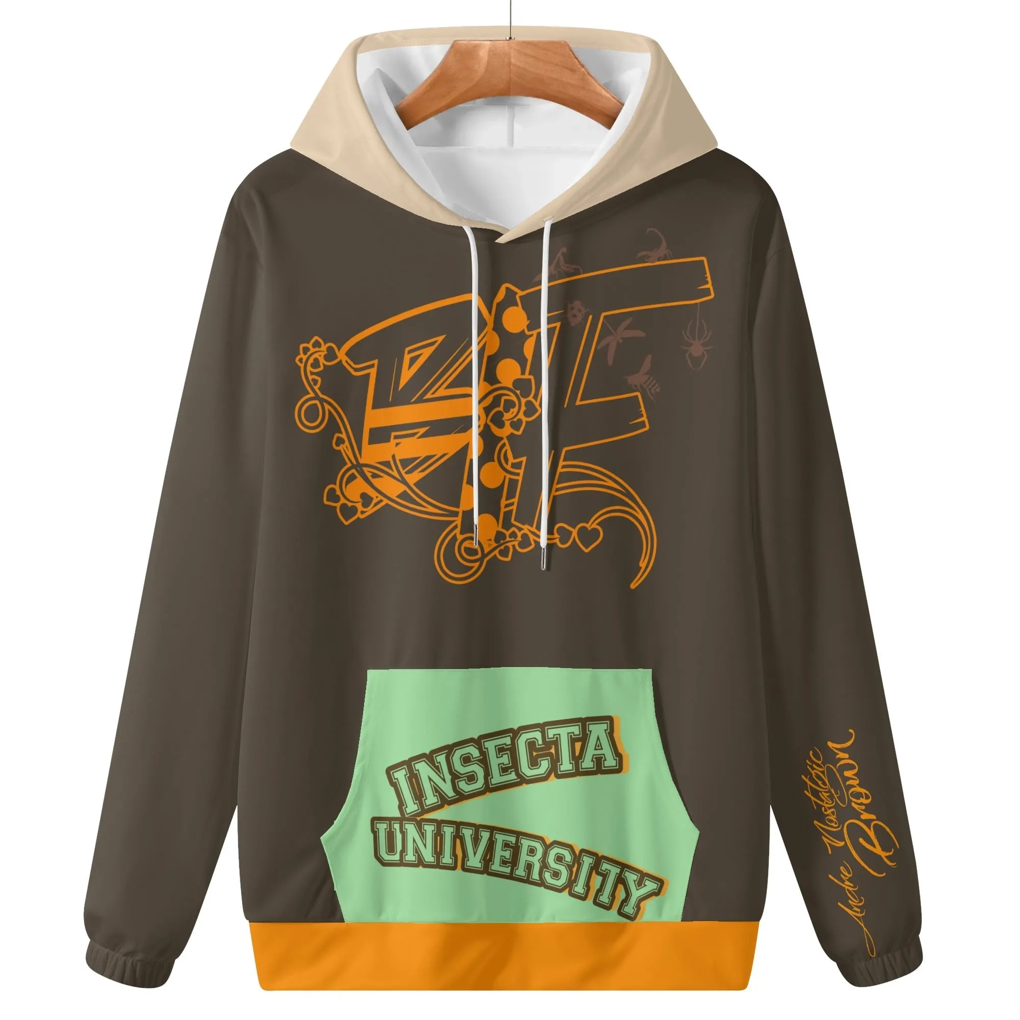 Blk Insct Famili Mens Lightweight All Over Print Hoodie