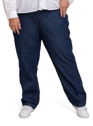 Blue 7 Plus Size-Momfit Jeans