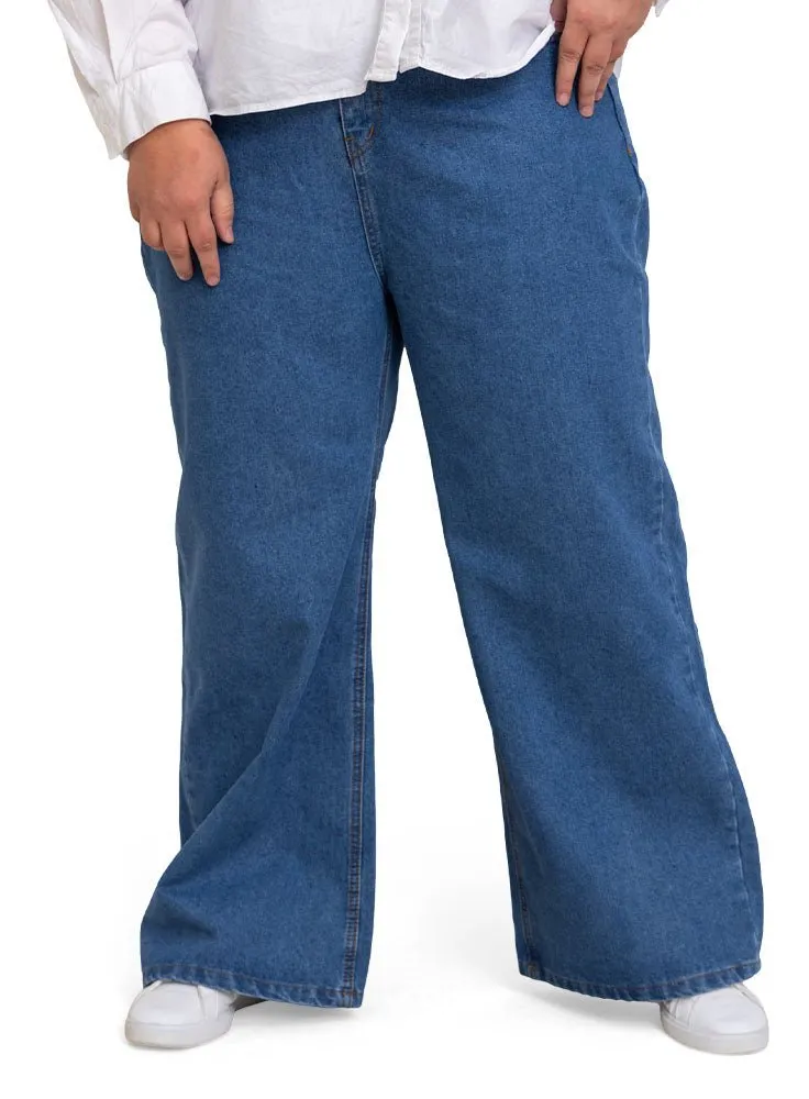 Blue 7 Plus Size-Wide Jeans