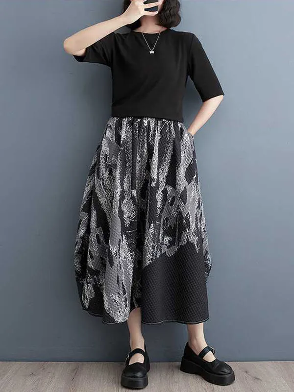 CHICMY-Graduation gift, graduation evening dress Printed Elasticity Loose Skirts Bottoms