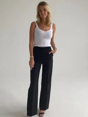 Classic wide pants - black