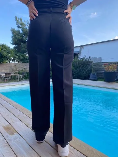 Classic wide pants - black