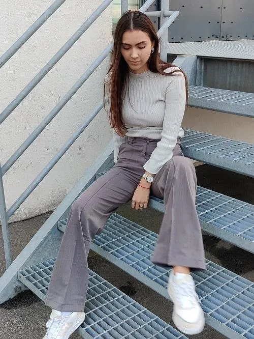 Classic wide pants grey