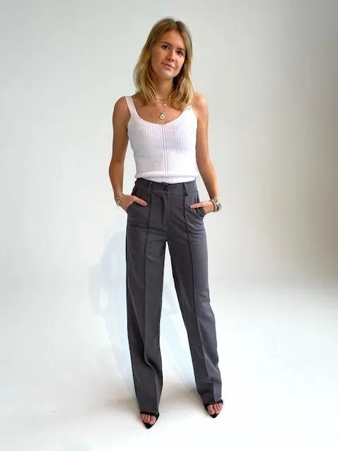 Classic wide pants grey