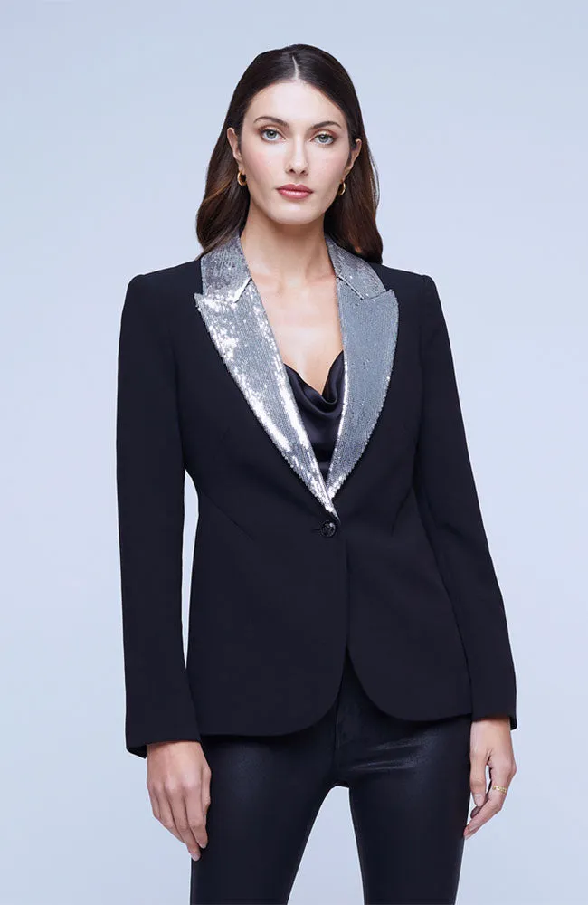 Clementine Blazer in Black Silver