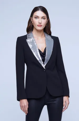 Clementine Blazer in Black Silver