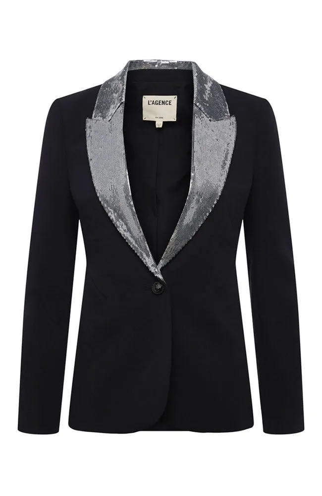Clementine Blazer in Black Silver