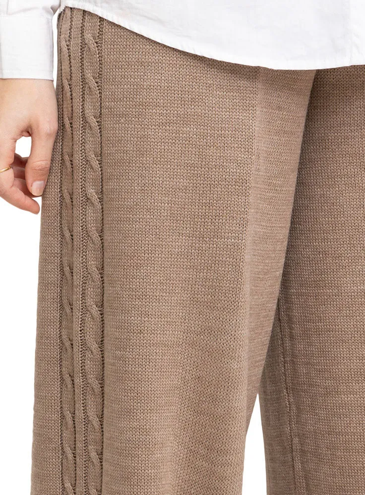 Coffee Plexus Knit Pant