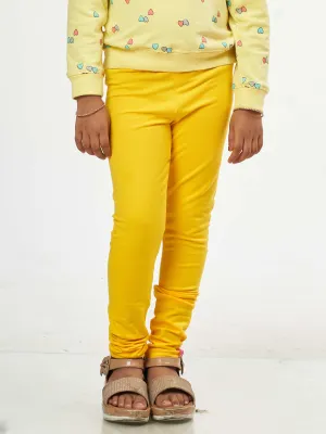 Daily Routine Girls Leggings - Yellow| Full Length