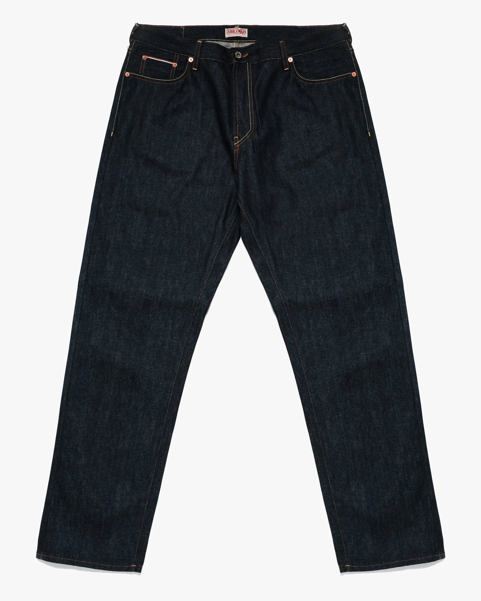 Dubbleware Carver Regular Straight Mens Jeans - Raw Indigo Selvedge