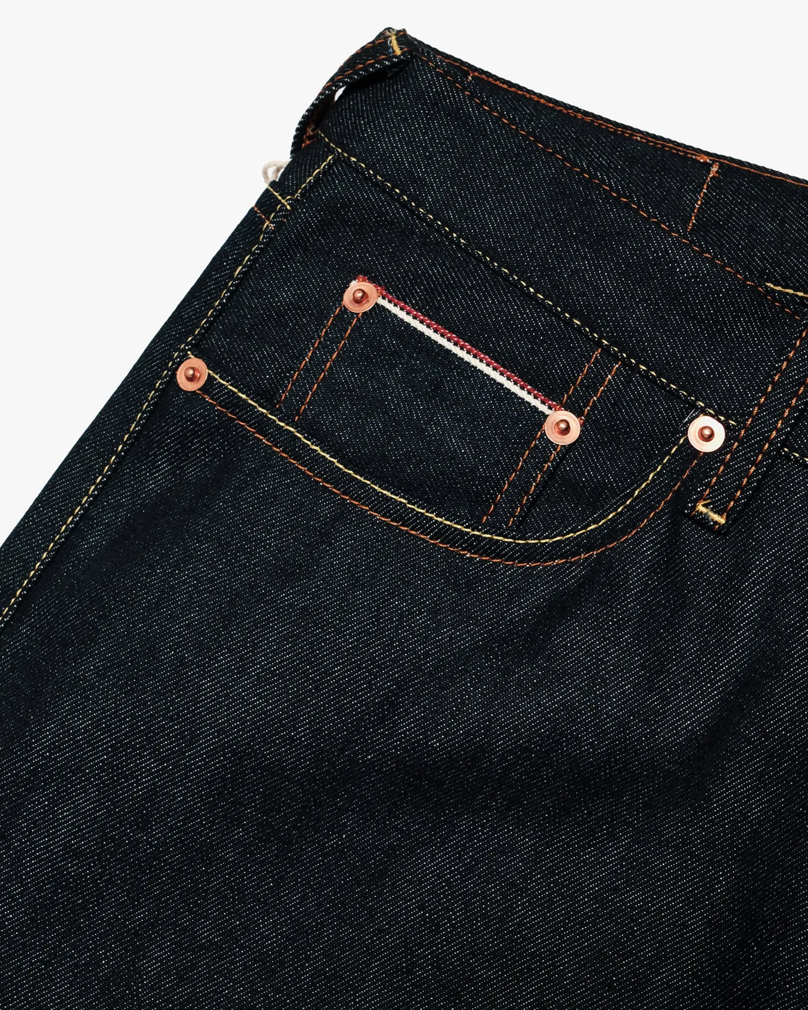 Dubbleware Carver Regular Straight Mens Jeans - Raw Indigo Selvedge