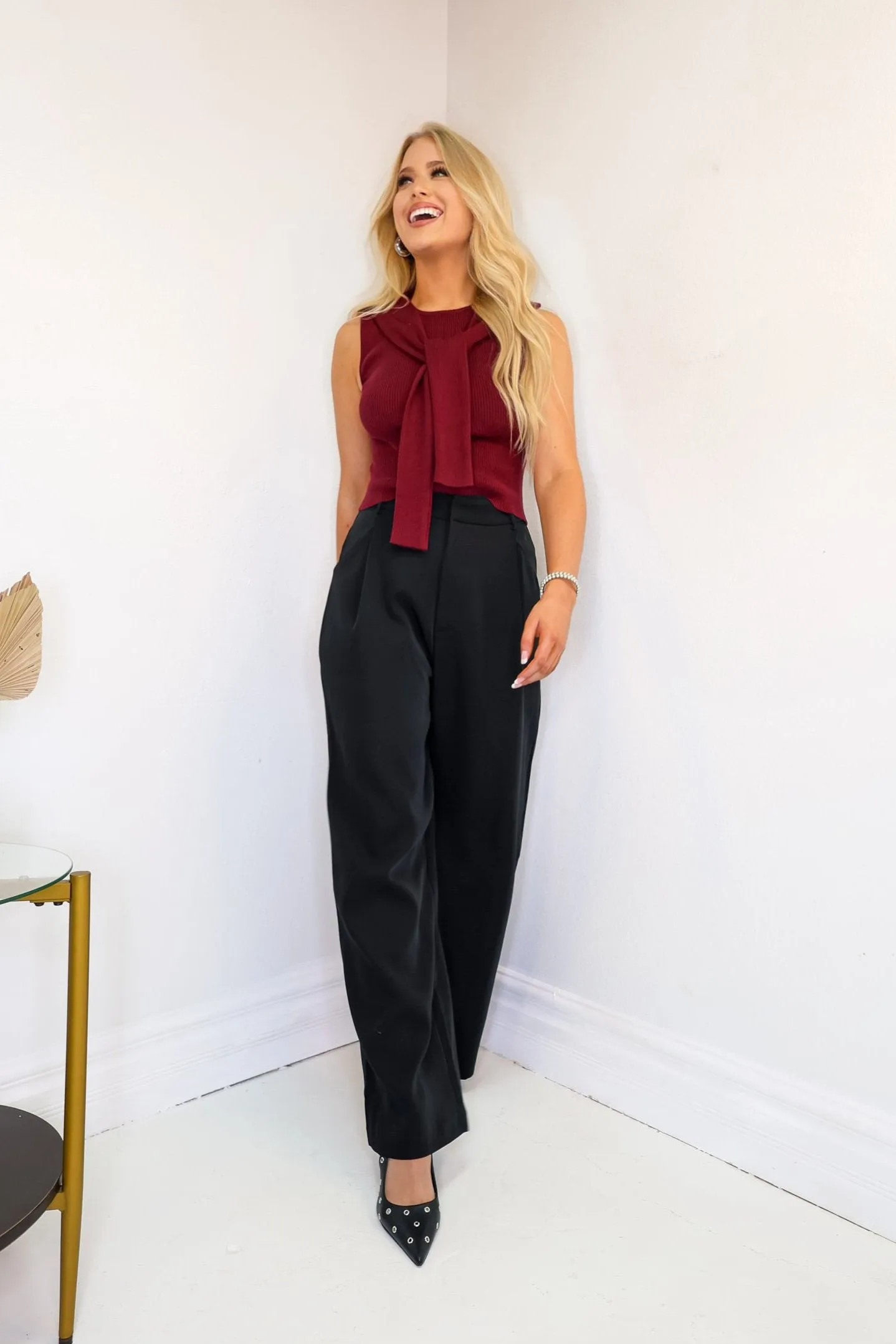 Endless Rose Classic In Black Suit Trousers