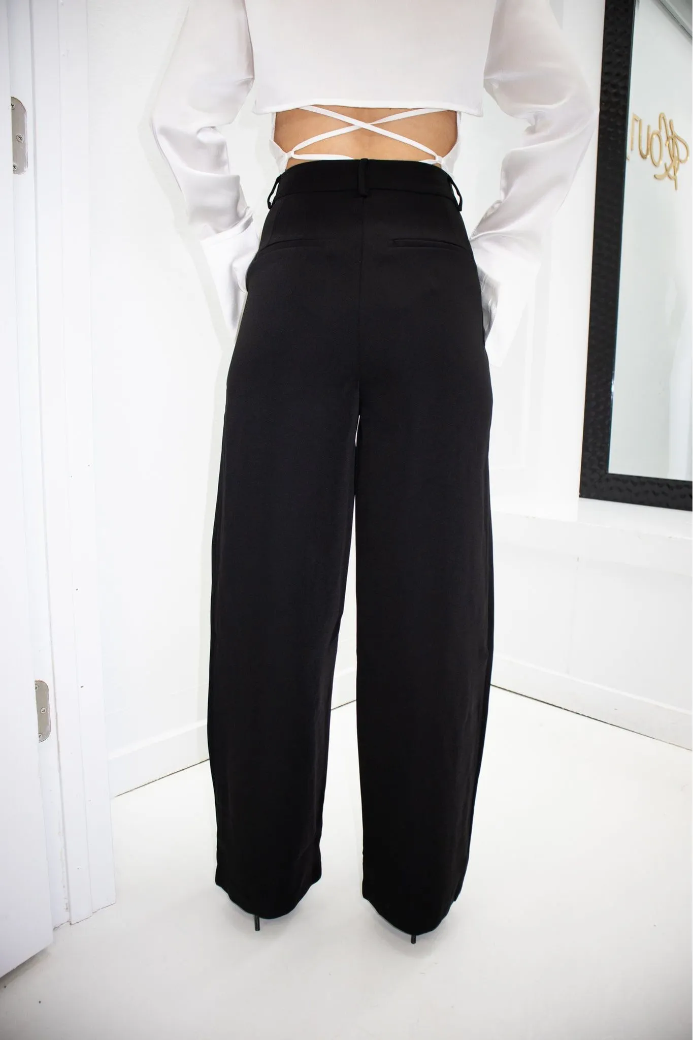 Endless Rose Classic In Black Suit Trousers