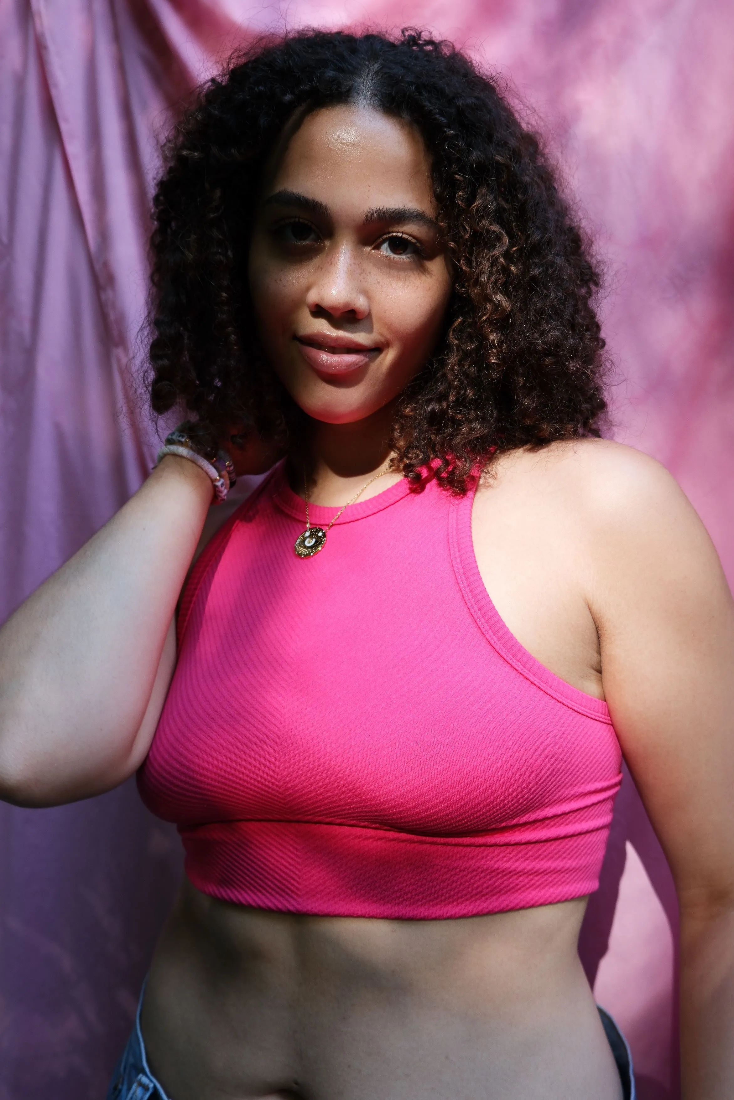 Freya High Neck Seamless Bra Top