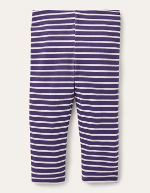 Fun Cropped Leggings-Starboard/ Ivory