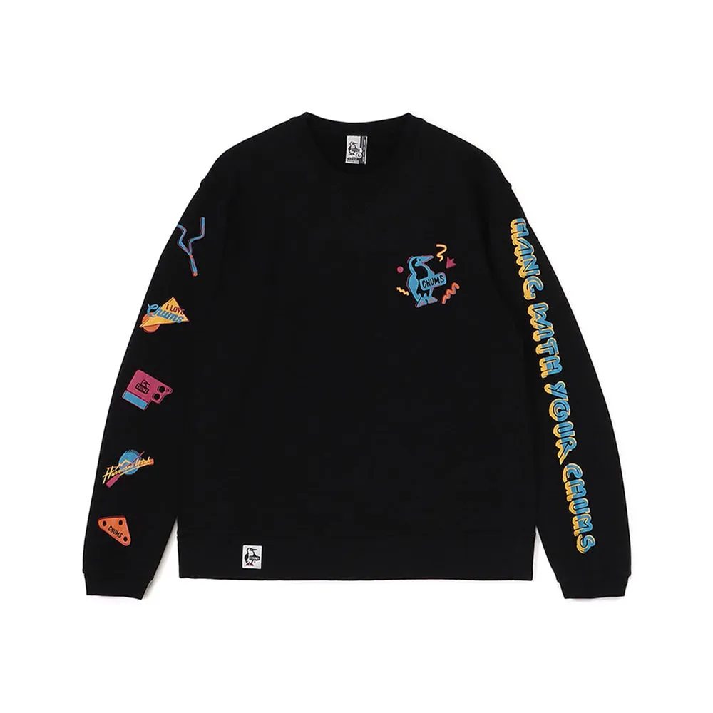 【FW24 秋冬・新品】Chums Men's Disco Time Crew Top CH00-1463 FW24 長袖衛衣 男裝 M'S