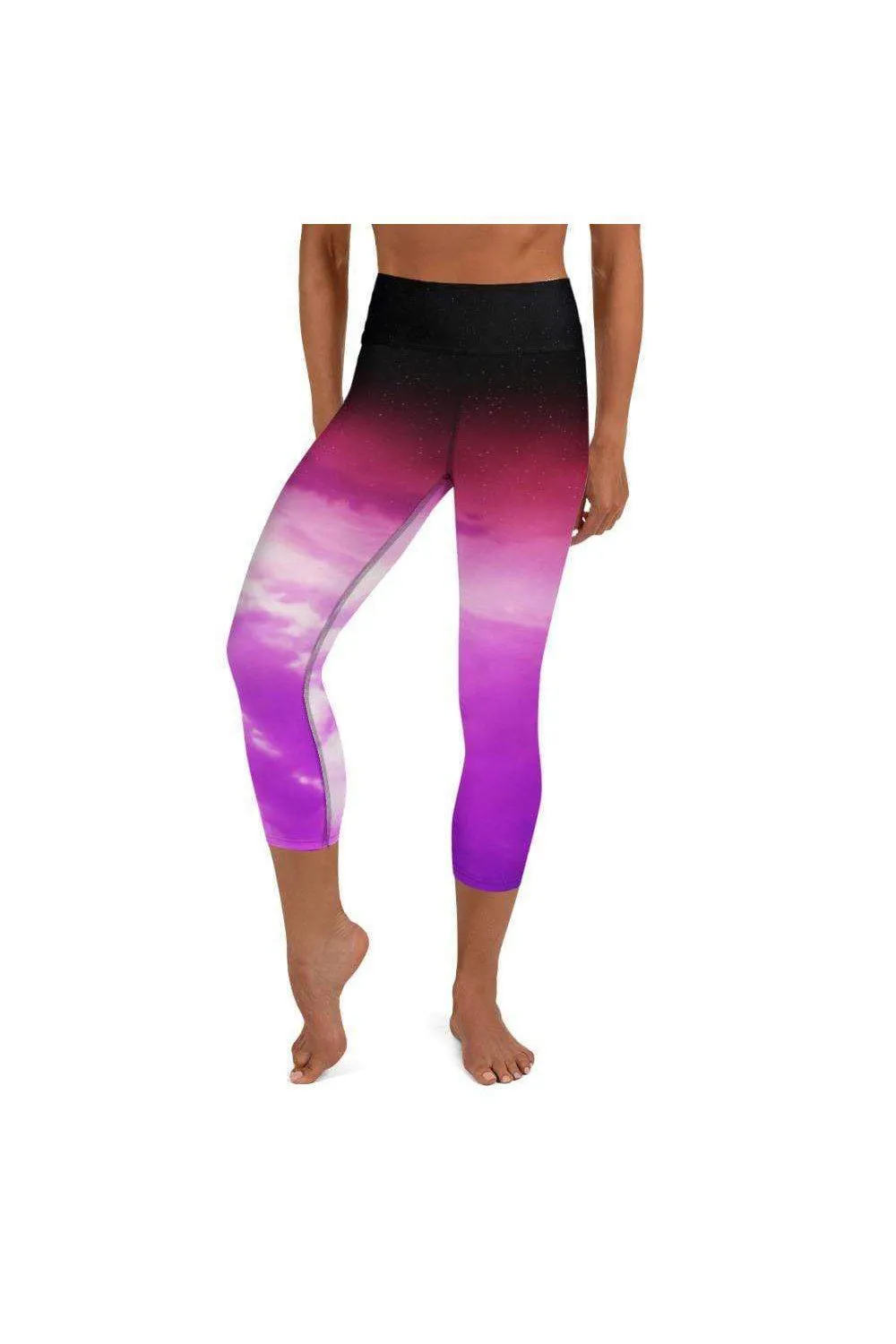 Kaplehu Clouds Yoga Capri Leggings