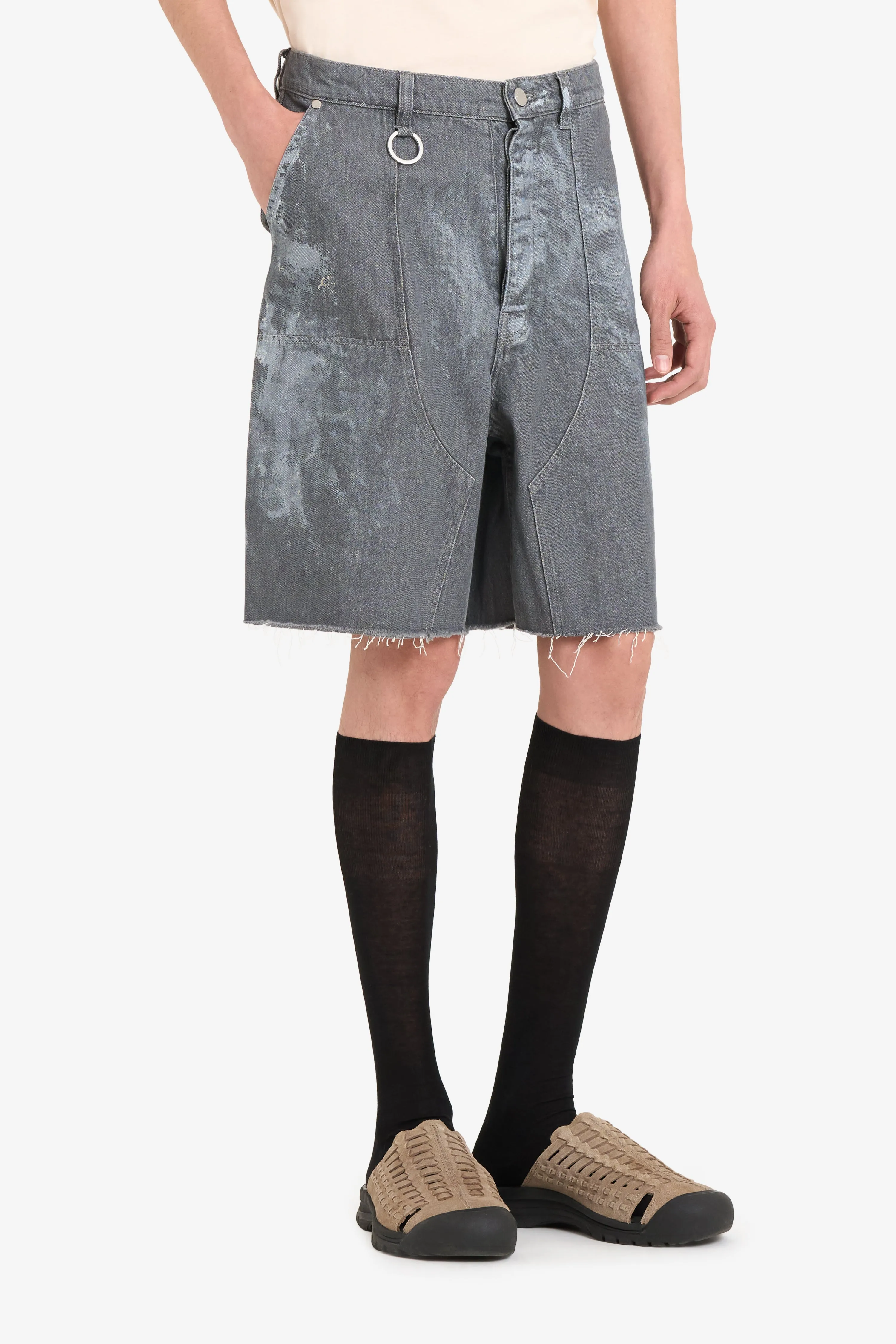 LOOSE JEANS SHORTS PAINT
