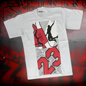*<SC>* (WHITE) ~JORDAN 23~ HEAVY COTTON JUMBO PRINT TEES