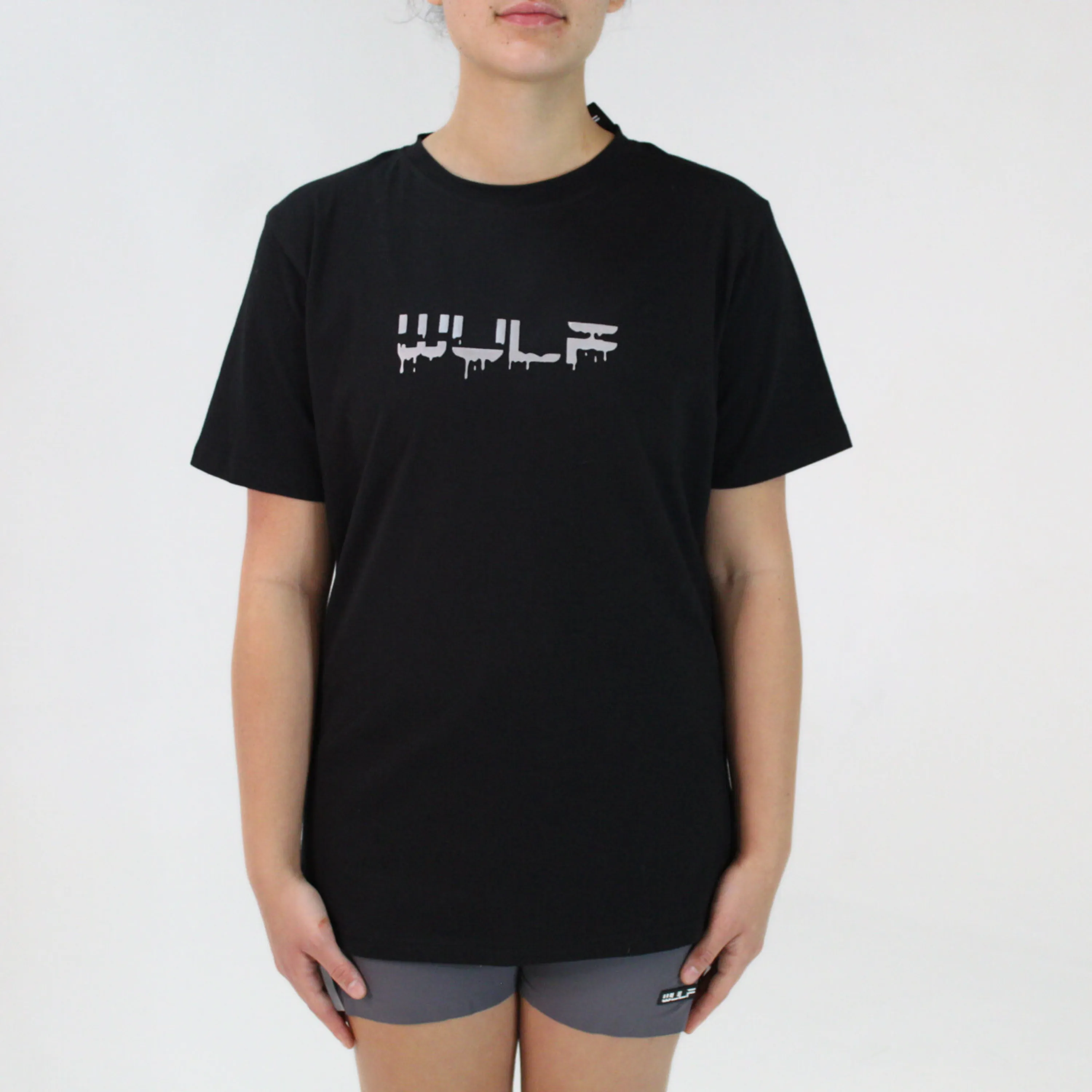 Mens T-Shirt Black with Wulf Drip Logo