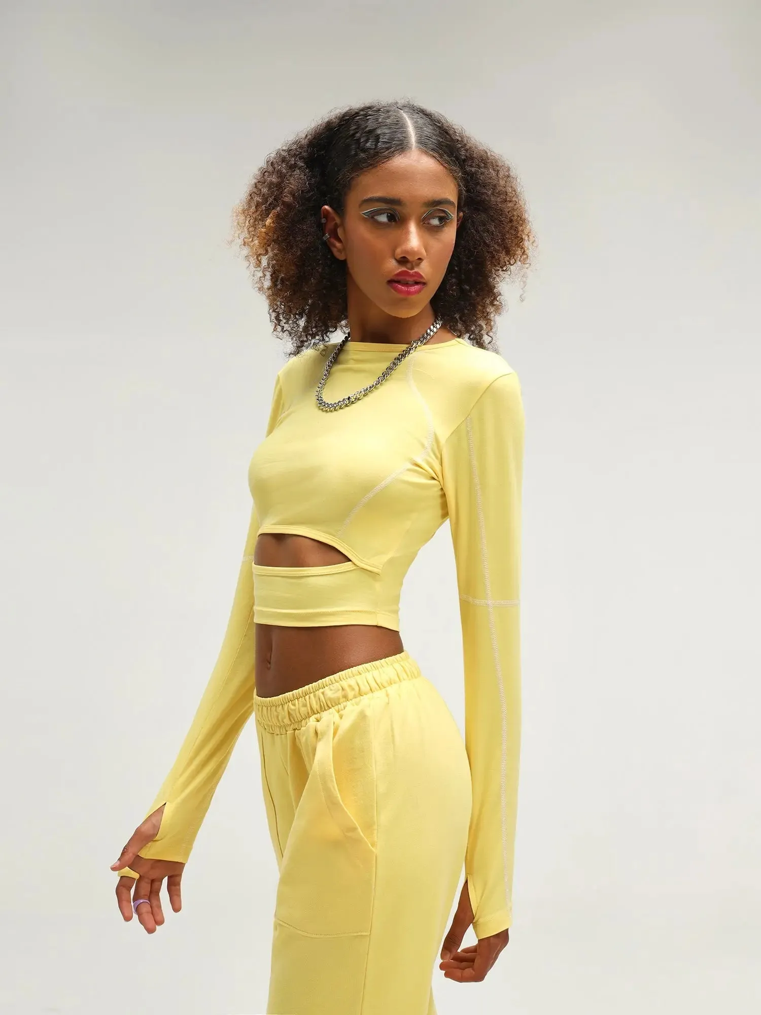 Mexico Yellow Punk Long Sleeve Top
