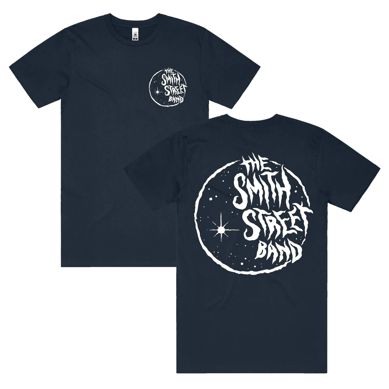Navy Moon Tee (White Print)
