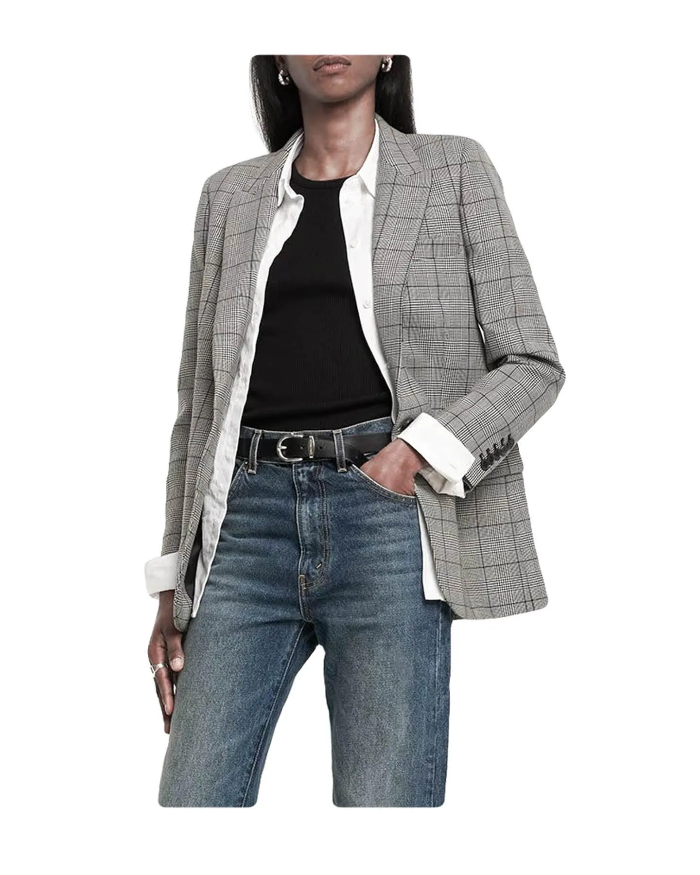 Nili Lotan Plaid Blazer