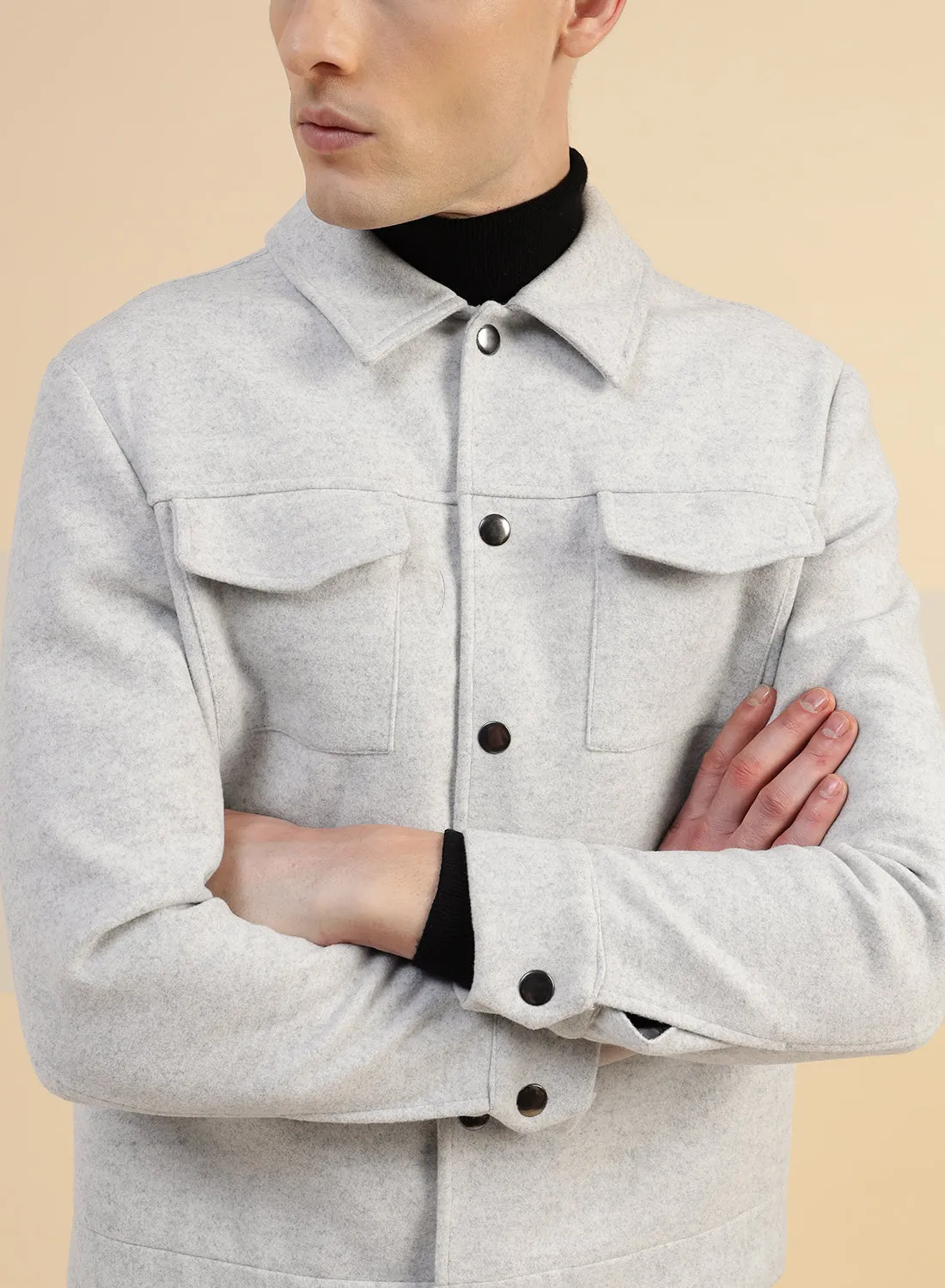 Off White Smart Casual Jacket