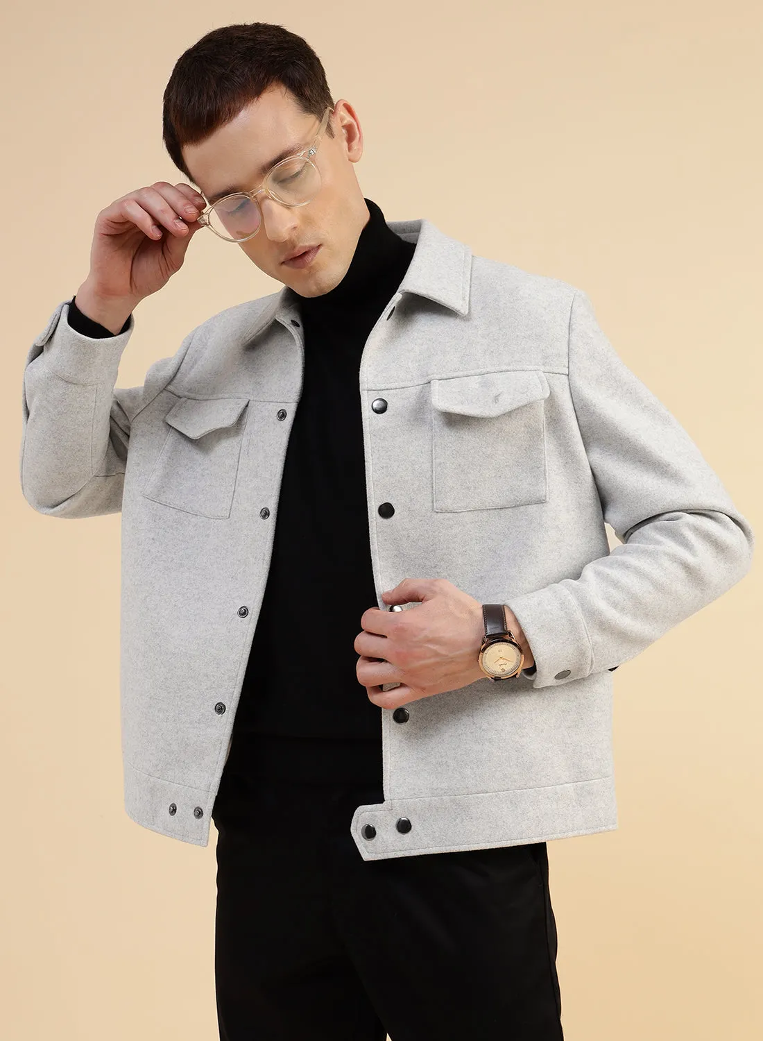 Off White Smart Casual Jacket