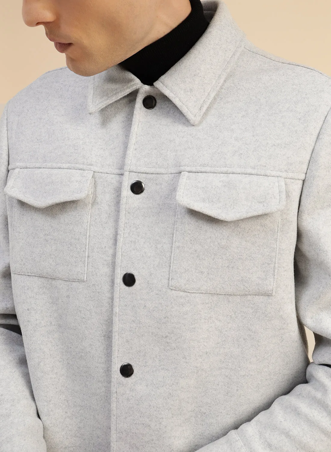 Off White Smart Casual Jacket