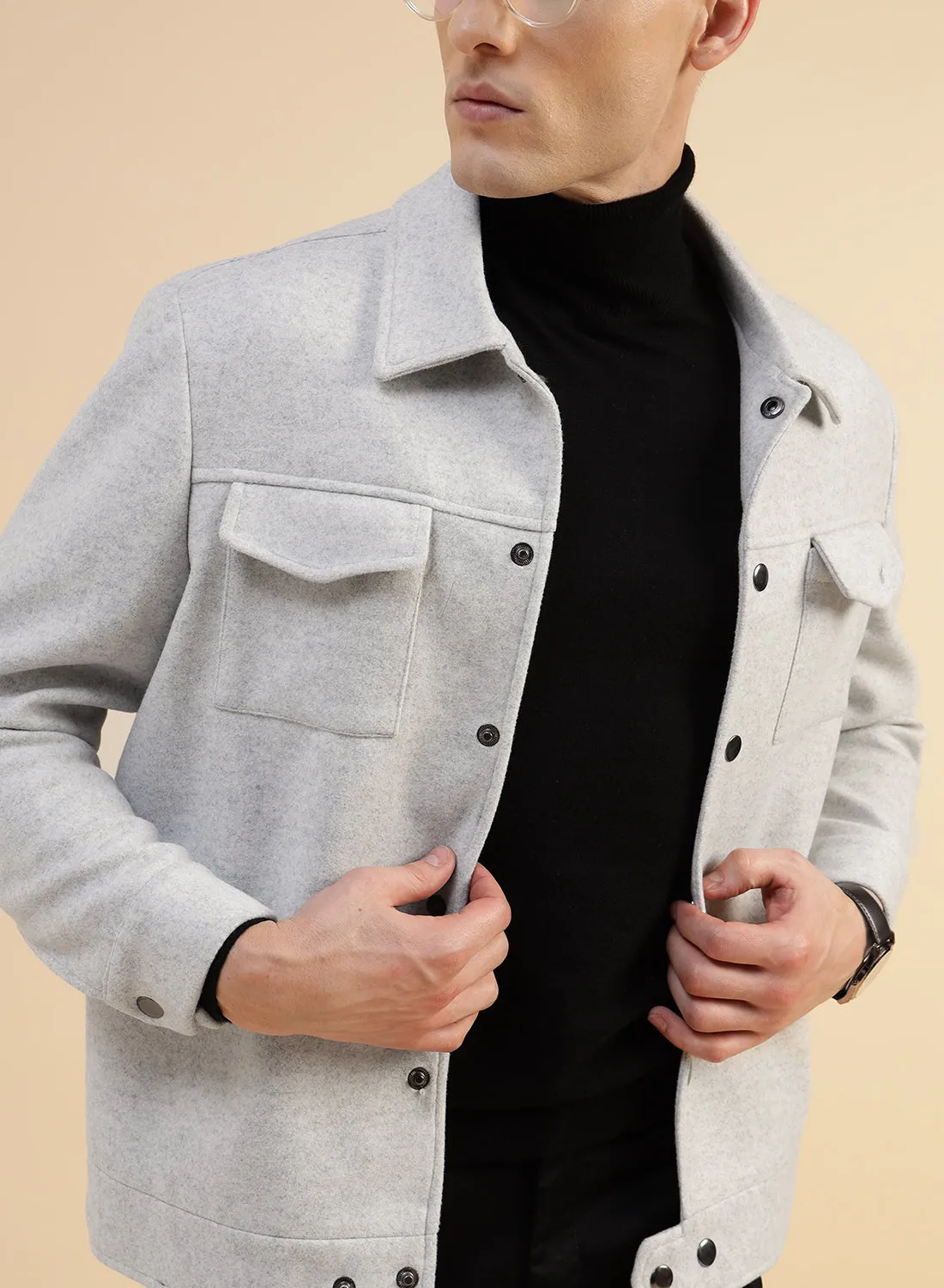 Off White Smart Casual Jacket