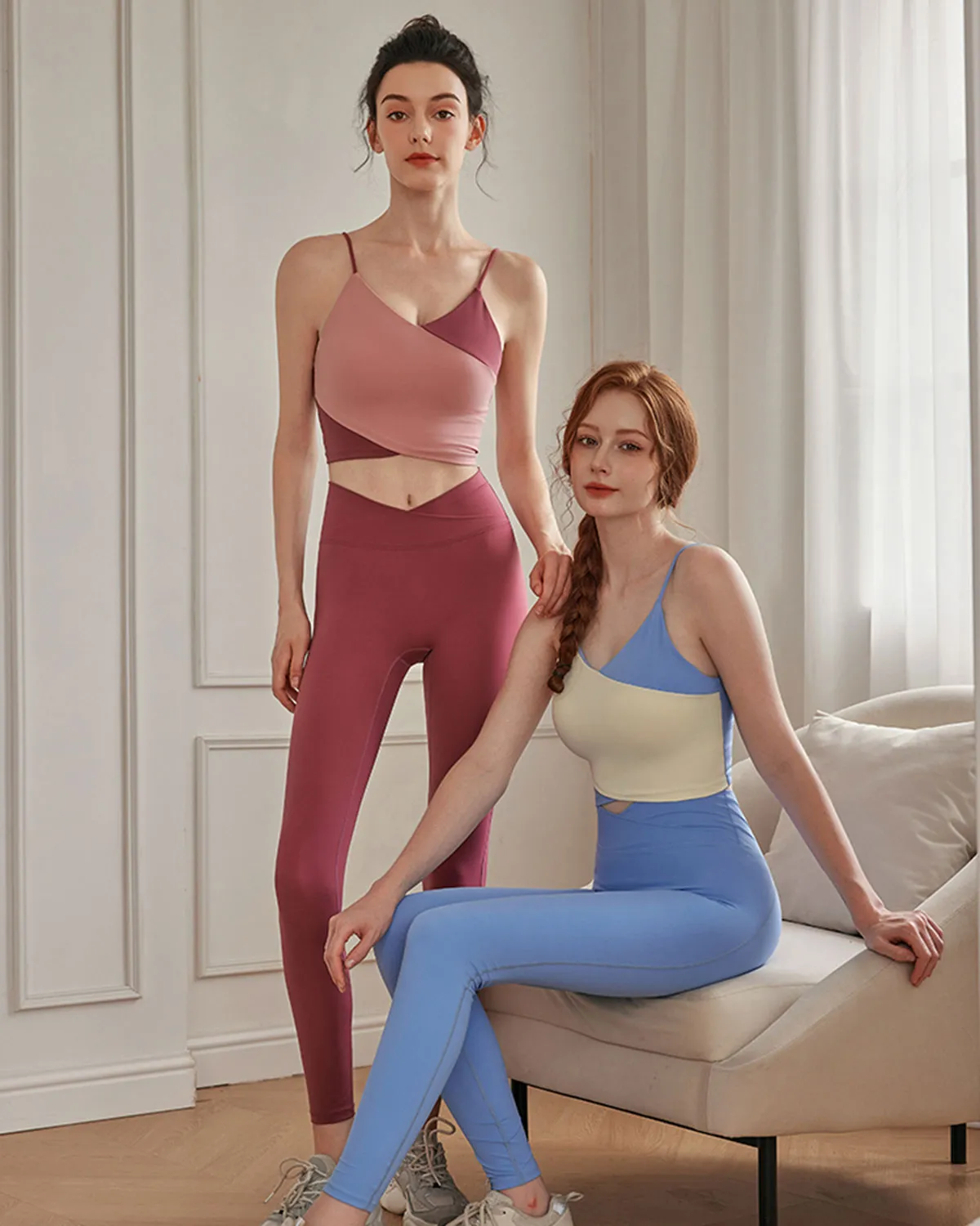 Pink Contrast Camis - Medium Support