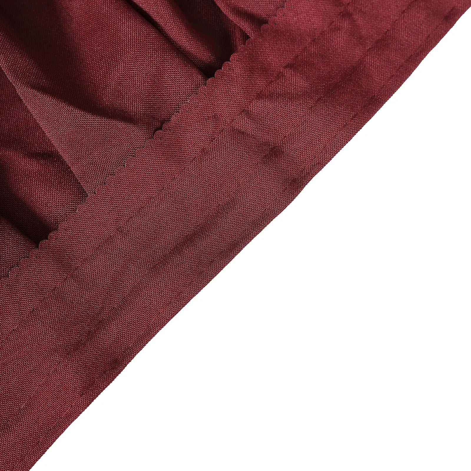 Polyester Table Skirt 14ft Burgundy - Stylish Pleated Table Cover