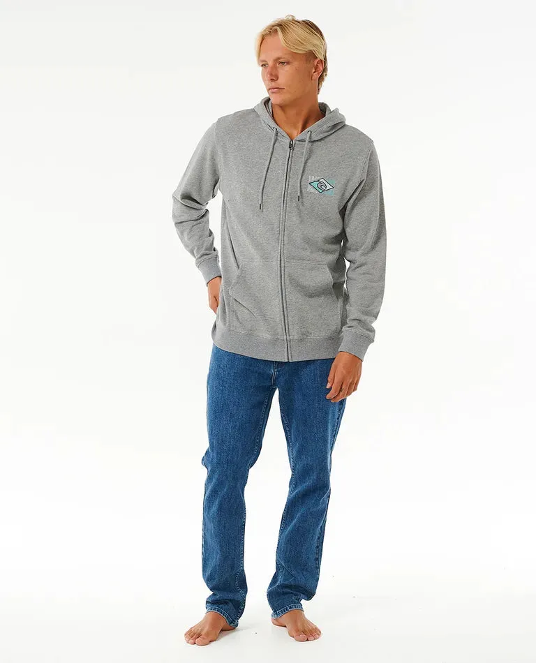 Rip Curl Tradition Zip Through Hoodie - Grey Marle