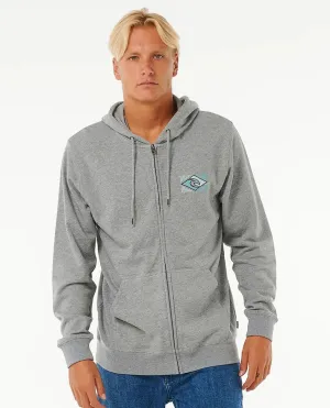 Rip Curl Tradition Zip Through Hoodie - Grey Marle